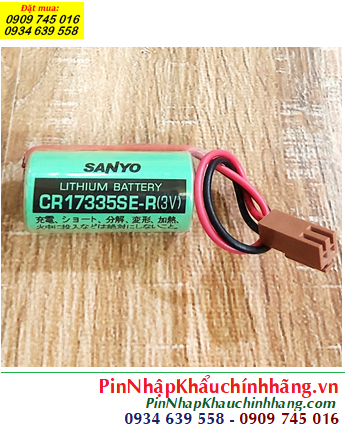 Pin Sanyo CR17335SE-R Lithium 3V (zắc nâu) chính hãng Sanyo Nhật